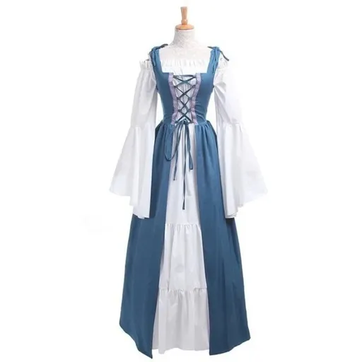 House Of Dasein S-6Xl Medieval Dress Cosplay Halloween Costume For Women Palace Carnival Party - Light Blue - 6Xl