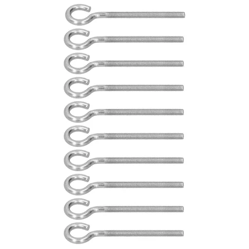 10Pcs M6 Ring Bolt 304 Stainless Steel Sunshade Net Thread Ring Screw Hook Greenhouse Supplies