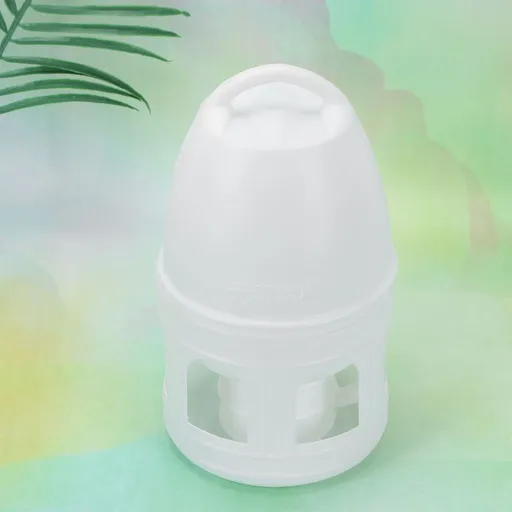 Hanging Water Bottle White Plastic Automatic Feeder for Pets 1Pc