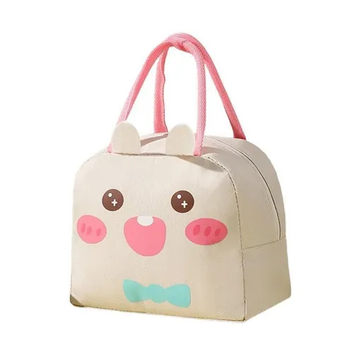 Oxford Portable Insulated Thermal Cooler Lunch Box Carry Picnic Case Storage Bag - Beige
