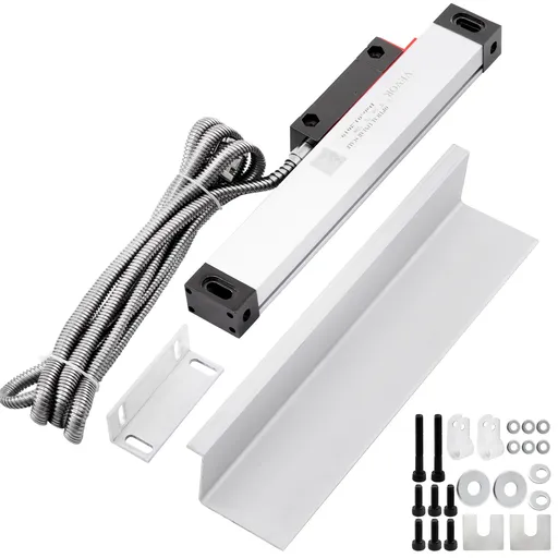Lathe Linear Scale 150 mm Linear Glass Scale, High Accuracy 0.0002" Optical Length, Precision Linear Scale, Aluminum Body for Drilling, Grinding, Mill Milling Lathe machine with Accessories