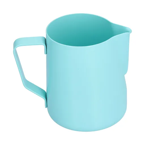 Milk Frothing Pitcher 600ml Stainless Steel Pointed Mouth Thickened Blue