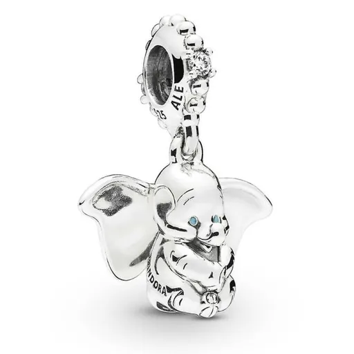 Genuine S925 Men's Women's Sterling Silver Dumbo Pendant Charm