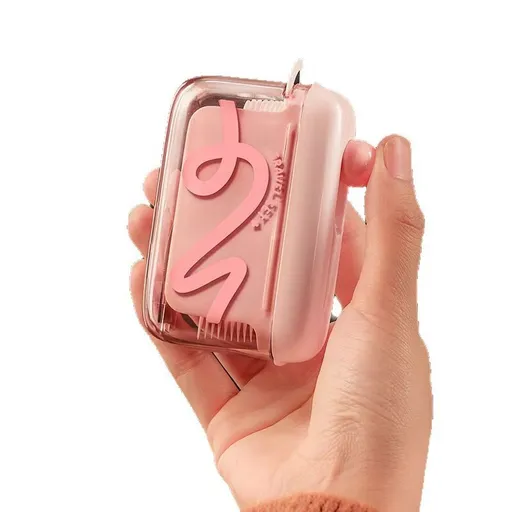 Portable Dental Floss Dispenser and Toothpick Holder with Refillable Storage Case for Travel, Bathroom and Daily Oral Care, Pink