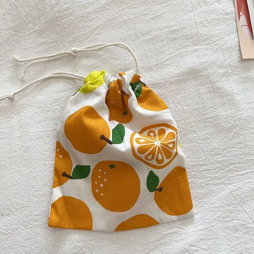 Dear Cotton Travel Storage Bag BYBY-198 Big Ugly orange-cotton material