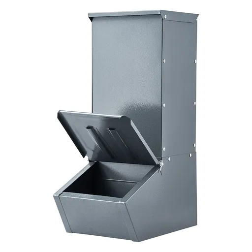 Hog Feeder 2.2 Bushel Metal Double Door Pig Feeder Feeding up to 5 Hogs