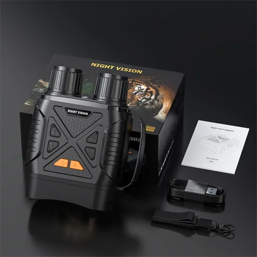 High-Definition Digital Infrared Night Vision Binoculars - 1080P Photo/Video Capture, 10X Digital Zoom for Outdoor Wildlife Observation & Security