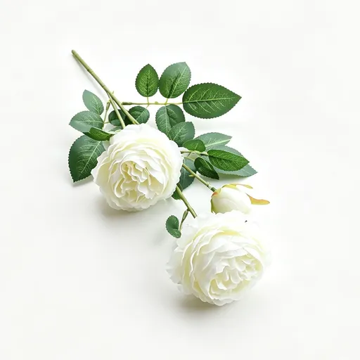 Artificial White French Peony, Soft Decor, 3 Pack