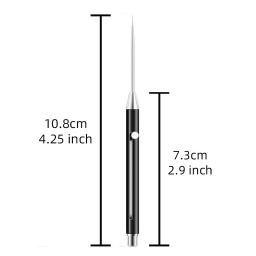 3 Pieces Black Keychain Titanium Telescopic toothpicks Integrated Design Telescopic Toothpick with Titanium Protective Case Holder