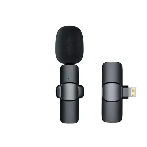 Professional wireless lavalier microphone, cordless omnidirectional lavalier microphone, and used for interview video podcasts