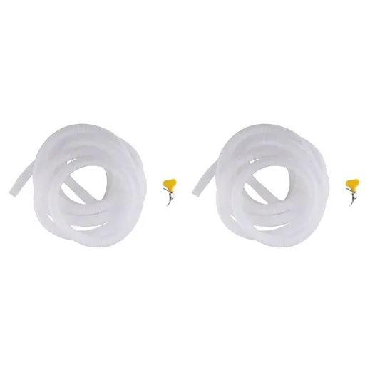 2X Dehumidifier Drain Hose, 13Ft Flexible Drain Hose with Cuttable Rubber Adapter and Connect Clamp, Hose Replacement