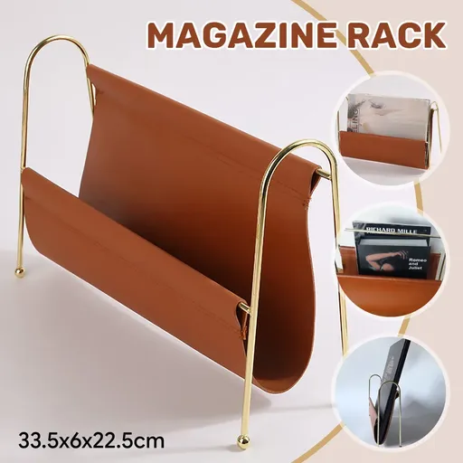 Minimalist Metal Magazine Rack Easy to Use Durable for Home Office Living Room
