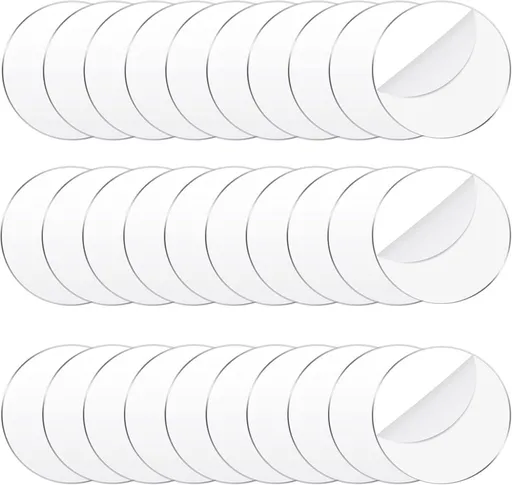 30 Pcs 3 Inch Acrylic Circle Blanks Clear Disc Round Transparent Acrylic Coasters Ornament Blanks Miniature Bases or Crats Christmas Ornament DIY Art Projects Suplies