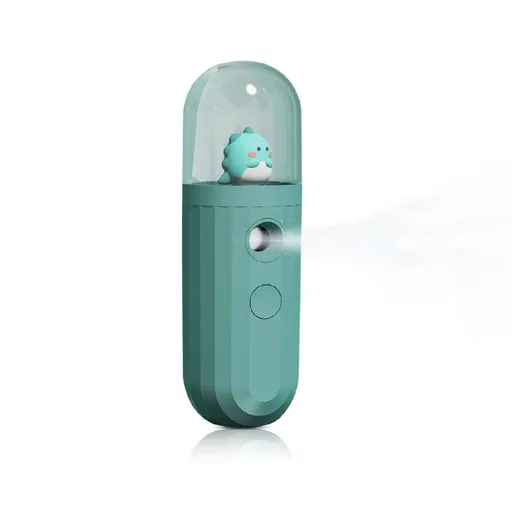 Eyelash Nebulizer Facial Cool Mist Steamer Mist Sprayer Moisturizing & Hydrating for Skin Care, Makeup, USB Rechargeable - Green
