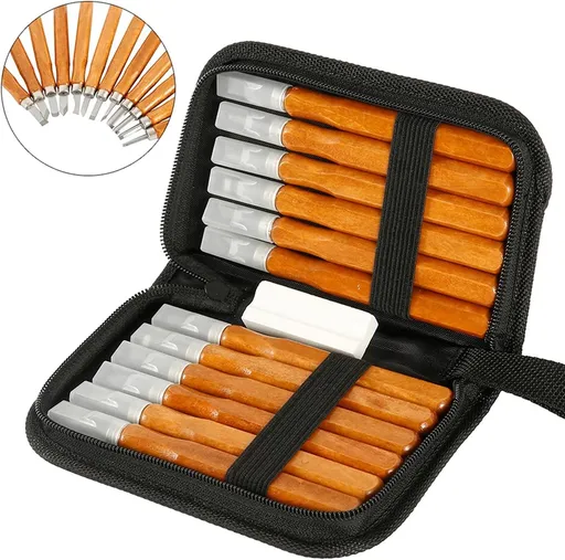 12 PCS, Knife,wood whittling kit for Beginners Adults and Kids,Wood Carving Knives with Basswood Wood Blocks for DIY Making Spoon