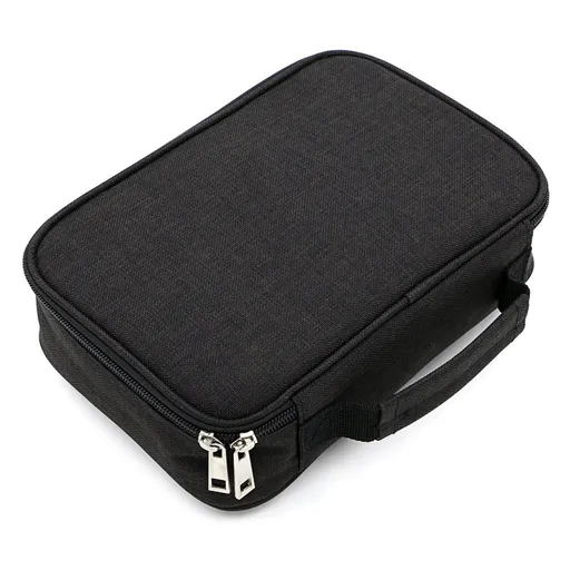 Black72-Slot Pencil Case Large Capacity -Oxford Cloth Storage for Students, Artists & Stationery (23x7x16 cm, 228g)