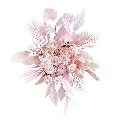 Artificial Wedding Floral Swag Simulation Decorative Wedding Background Hanging Flower Pink