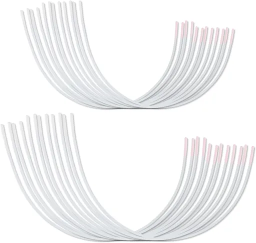 12 Pairs Bra Underwires, Metal Underwire Replacement Sturdy Supporters for Bras D Cup E Accessories White -