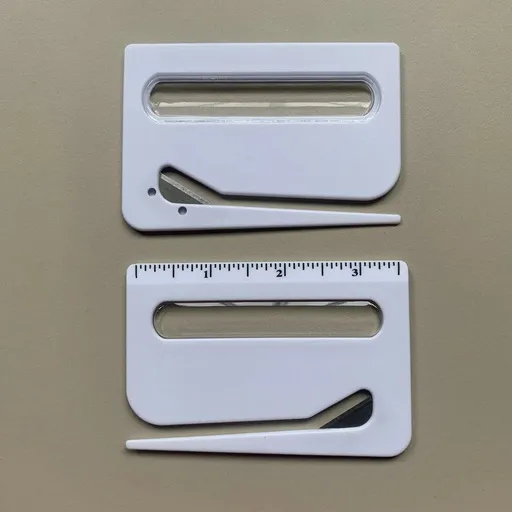 Portable Letter Opener Card Size Envelope Slitter with Ruler Lightweight Mail Opening Cutter for Office Home-White