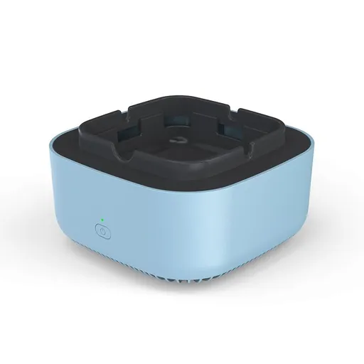2-in-1 Multifunctional Smokeless Ashtray Air Purifier USB Rechargeable Ashtray Home Ashtrays Portable Ash Tray (Blue)
