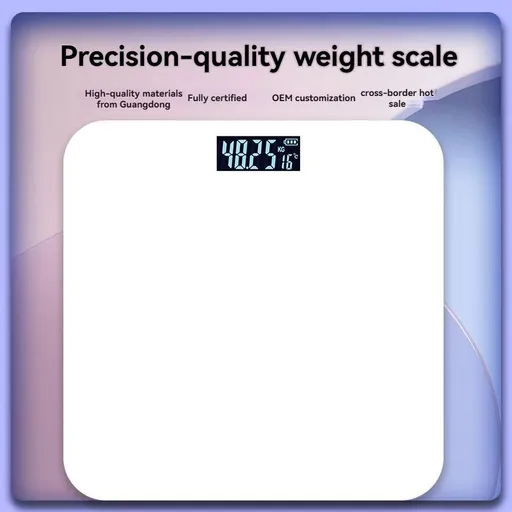 Bathroom Scale Digital Scale Step-On Scale High Precision Scale - White - Size 01