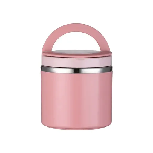 1L Large Capacity Stainless Steel Insulated Lunch Box Food Container Durable - Pink
