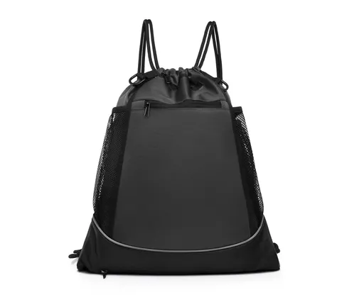 Basketball Backpack Large Capacity Sports Bag with Ball Holder Mesh Pocket Nylon Travel Backpack for Gym Cycling Outdoor Activities - Dark Gray