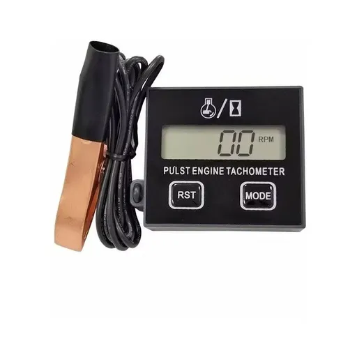 Inductive Digital Tachometer for 2-Stroke Engines, Chainsaw Lawnmower Motorcycle RPM Meter with Replaceable Battery