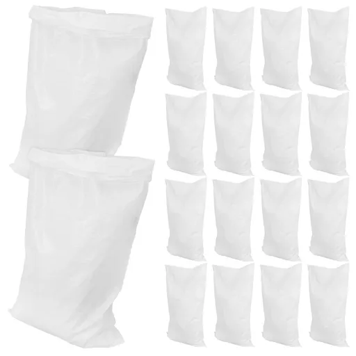 Masteelf 20 Pcs Waterproof Sandbags Flood Control Sandbags 93.00X54.00X0.10CM White