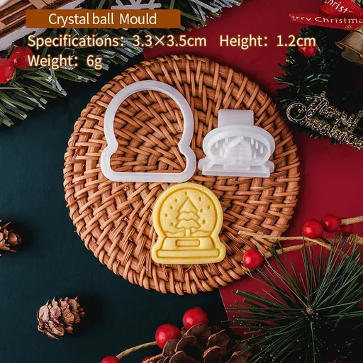 Cookie Cutters Set, 5 Pcs Cookie Cutter with Plunger Stamps, Cute Cookie Cutters for DIY Biscuit Snacks Cheese Baking