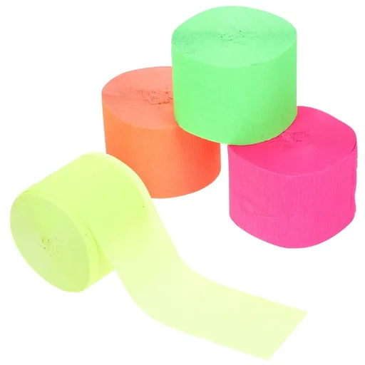 Orange Crepe Paper Streamers for Birthday Party Decorations and Wedding Celebrations, Decorative Paper Ribbon
