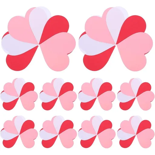 73pcs Heart Cutout Bulletin Board Cards 6 Inch Paper Heart Shaped Study Cards Blank Stationery Set Hand Painted Look Couples