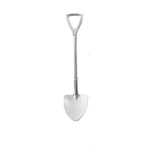 6.1Inch Short Garden Shovel for Digging in The Yard, Round Point D Handle Shovel, All Stainless Steel Made