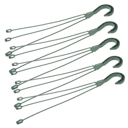 5-Pack Hanging Flower Pot Hooks Planter Hangers for Garden, Balcony, Indoor and Outdoor Plant Holders