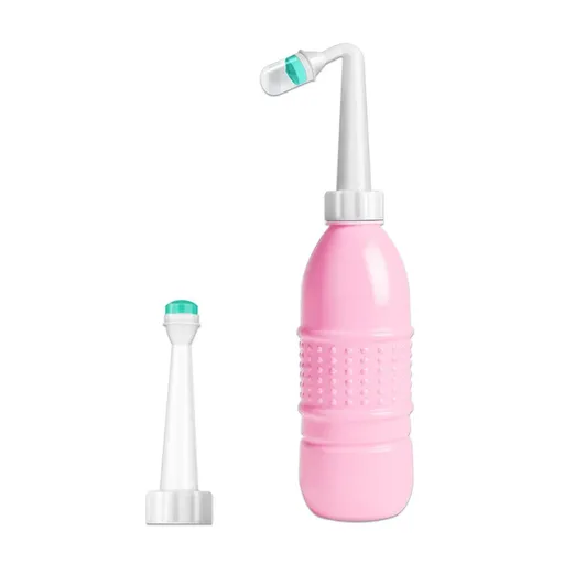 House Of Dasein 500Ml Bidet Sprayer Leakproof Anal Douche Hand Held Wash Shower Enema General Purpose Interface - Pink