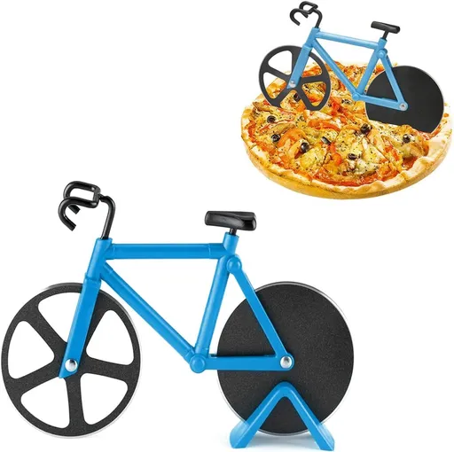 Pizza Cutter - Professional High Quality Bicycle Pizza Cutter - Creative Multifunctional Bicycle Pizza Knife - Pizza Bike - Pizza Knife - Pizza Accessories - With Non-Stick Coating - Party Pizza Cutter - Practical and Beautiful Decoration - Great Gif