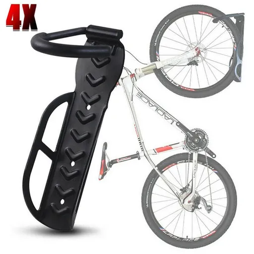 4Pcs Steel Bicycle Bike Wall Rack Mount Garage Stand Holder Storage Hanger Hook