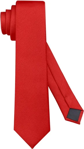Men's Ties Solid Pure Color 2.35" (6CM) Plain Slim Necktie Skinny Ties For Men