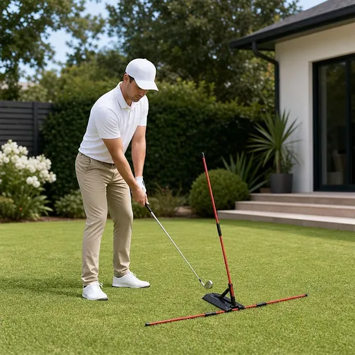 Portable Golf Swing Trainer Multi Functional Training Aid for Swing Practice Tempo and Strength Improvement