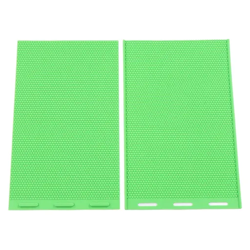 2PCS Beeswax Press Sheets 5.4mm Silicone Flexible Beeswax Foundation Sheet Beekeeper Equipment for Beekeeping Honeycomb Making Green