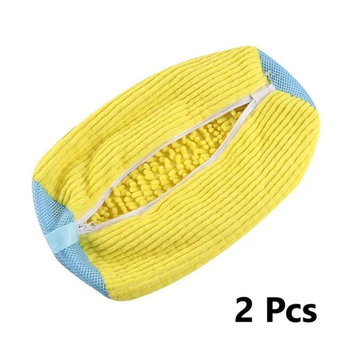 Washing Machine Shoe Laundry Bag Scratch Resistant Shoe Wash Pouch Prevent Deformation Home Use Yellow 2 Pcs Great Christmas Present