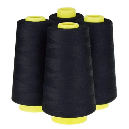 Sewing Thread Black All Purpose Polyester 3000 Yard Spools 4 Pack