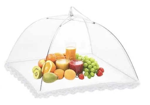 15 Inch Mesh Food Cover, Collapsible Lace Tent for BBQ and Kitchen Insect Protection