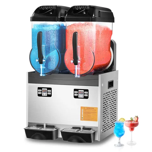 12Lx2 Tank Commercial Slushy Machine Margarita Smoothie Frozen Drink Maker