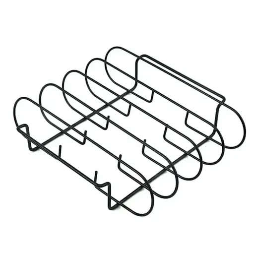 Portable Stainless Steel Grill Rack, Heat-Resistant Easy-Clean Cooking Grate for Camping, Picnics and Backyard Grilling, Black