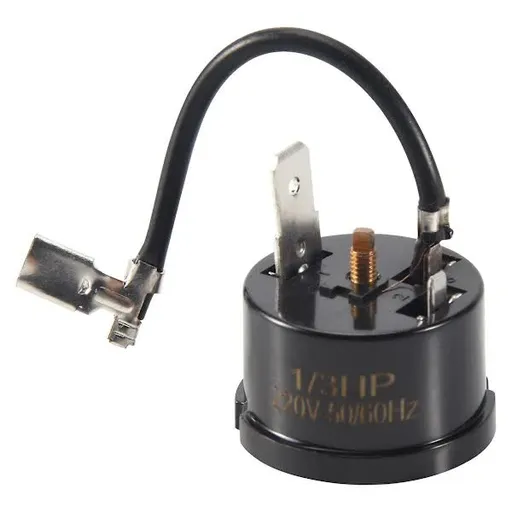 Thermal Overload Protector for Refrigerator Compressor Compatible with Hx1 1/3HP Black