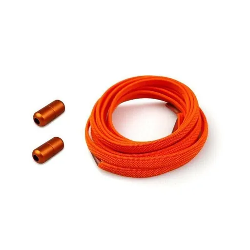 No Tie Locked Elastic Shoelace Shoe Lace Lazy Laces Sports Sneakers - Orange
