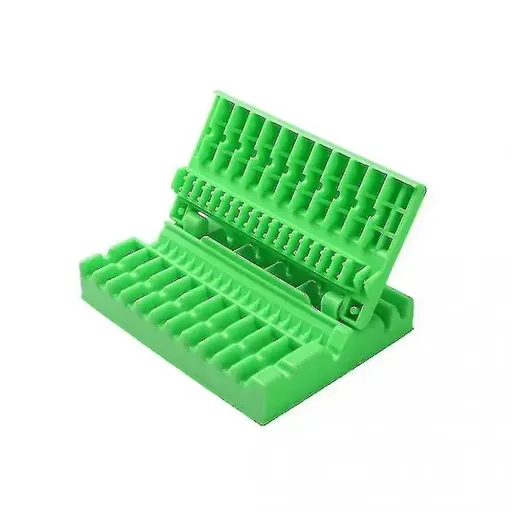 Food-Grade PP BBQ Skewer Maker with Reusable Kebab Press for Meat and Vegetable Skewers in Kitchens and on Grills, Green, 15 x 12 cm