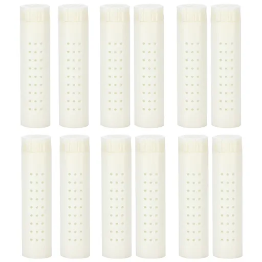 12PCS Queen Bee Cages Plastic Protective Cover Rearing Cup Beekeeper Beekeeping Supplies