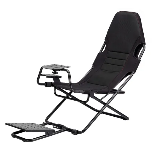 Artiss Steel Foldable Racing Simulator Cockpit Seat Wheel Stand Gear Shifter Mount Black
